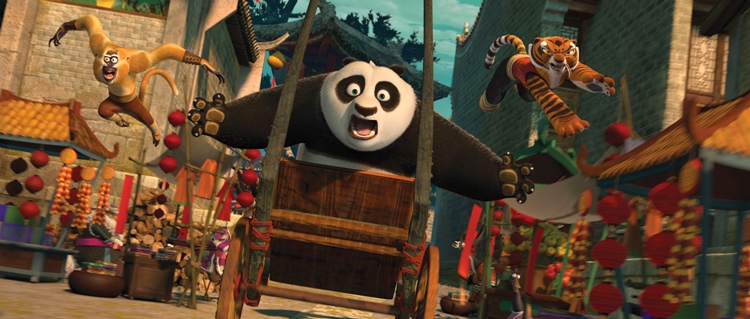 Kung Fu Panda neztratil svůj bezelstný humor a pořád je to ten nenapravitelný fanda bojových umění. (Obrázek: Bontonfilm)