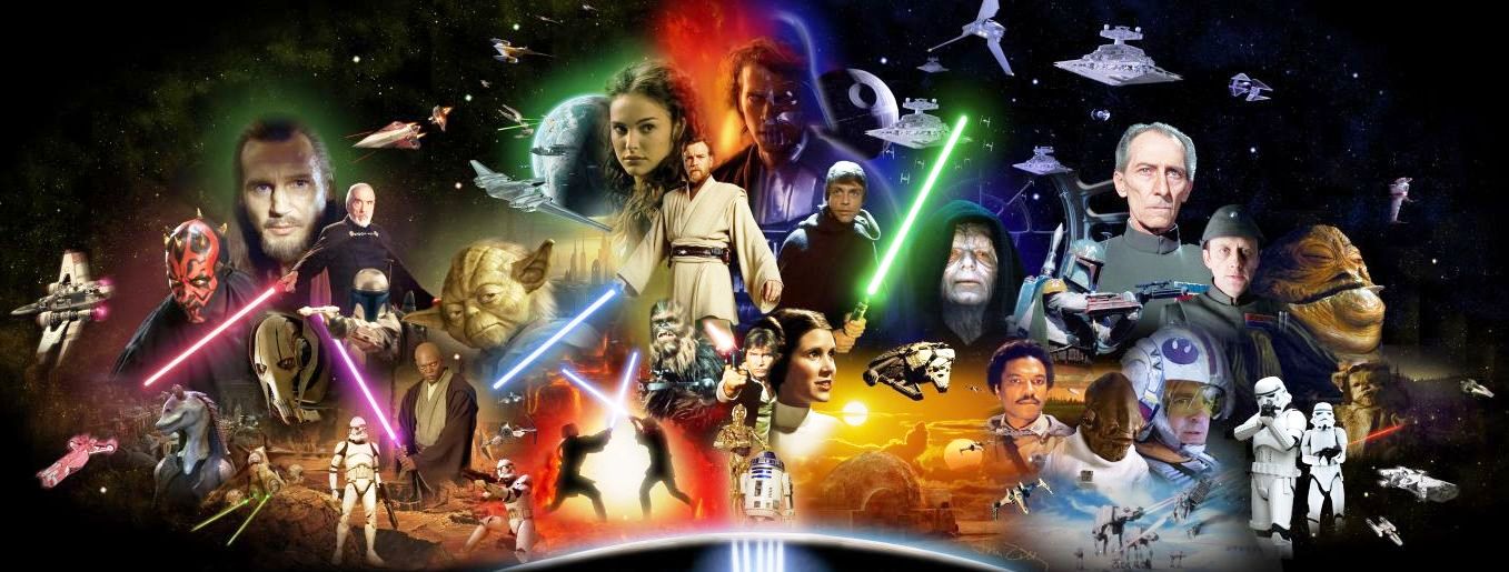 Koláž z šesti epizor ságy Star Wars. (George Lucas Studios)