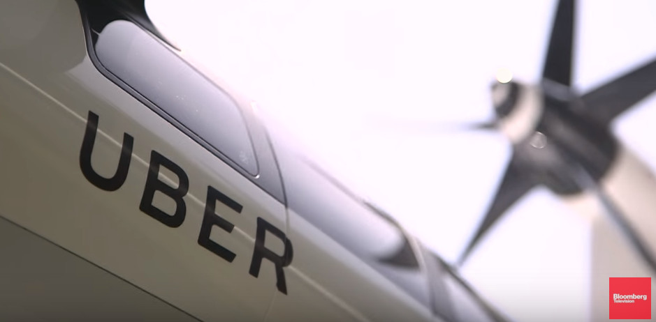 Létající vůz společnosti Uber - hudba budoucnosti? (Screenshot/Youtube Bloomberg)