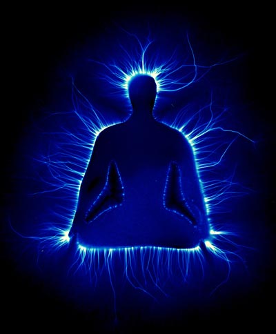 aura of a person in meditation.-Picture-taken-using-the-Kirlian-method-